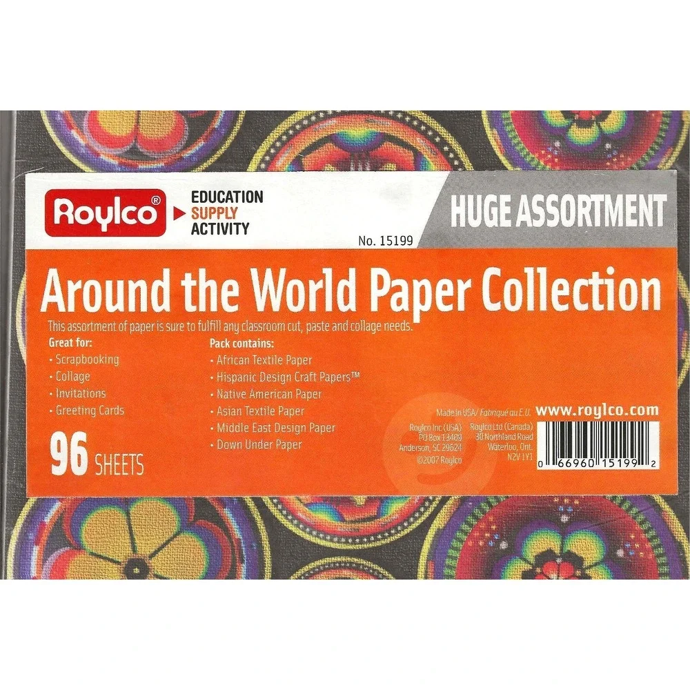Roylco World Patterns Bulk Paper 8.5